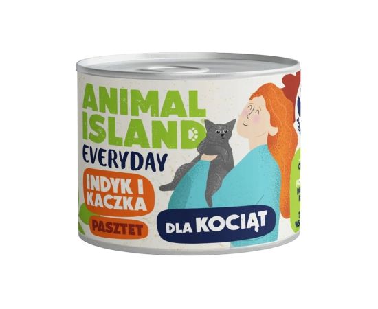 ANIMAL ISLAND Everyday Turkey and duck for kittens - wet cat food - 185g