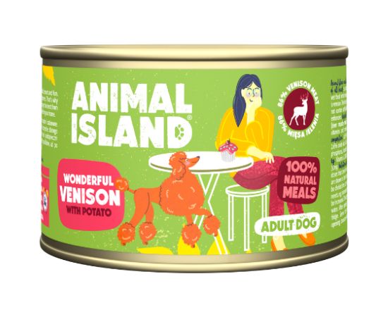 ANIMAL ISLAND Deer with potatoes - wet dog food - 410 g
