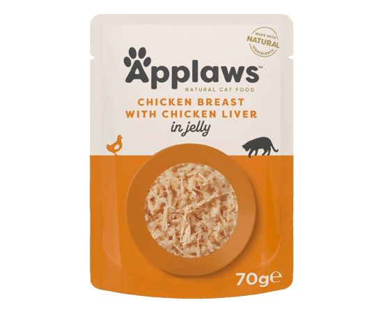 APPLAWS Chicken breast with chicken liver in jelly - wet cat food - 70g