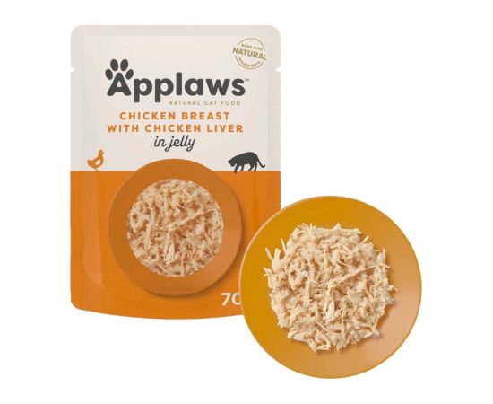 APPLAWS Chicken breast with chicken liver in jelly - wet cat food - 70g
