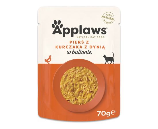 APPLAWS Chicken breast with pumpkin in broth - wet cat food - 70g