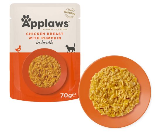 APPLAWS Chicken breast with pumpkin in broth - wet cat food - 70g