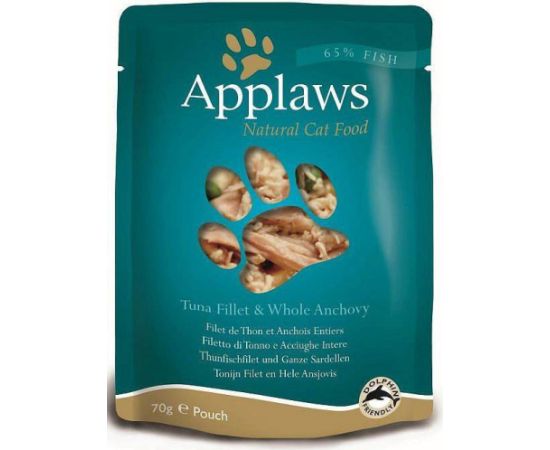 APPLAWS Natural Cat Food Tuna and whole anchovy - wet cat food - 70g