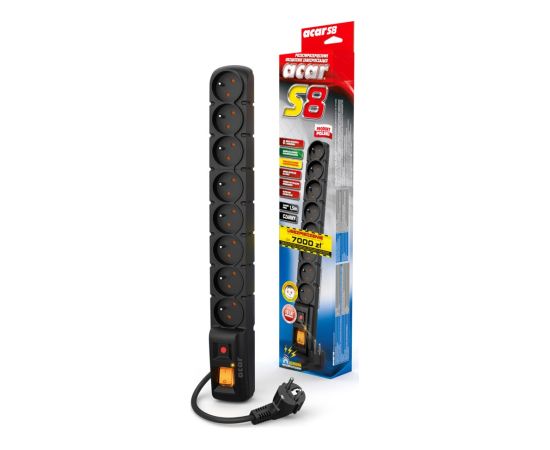 ACAR S8 Black 8 AC outlet(s) 230 V 3m