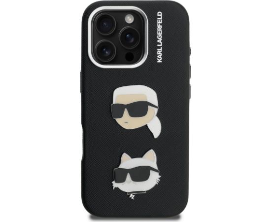 Karl Lagerfeld Grained PU K&CH Heads Case Чехол для Apple iPhone 16 Pro