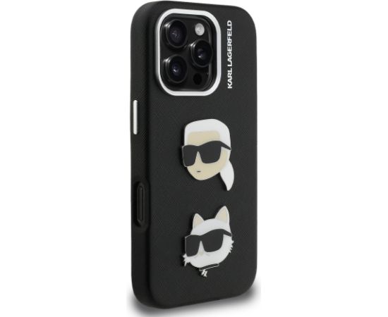 Karl Lagerfeld Grained PU K&CH Heads Case Чехол для Apple iPhone 16 Pro