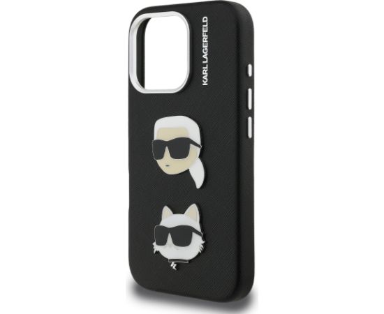 Karl Lagerfeld Grained PU K&CH Heads Case Чехол для Apple iPhone 16 Pro