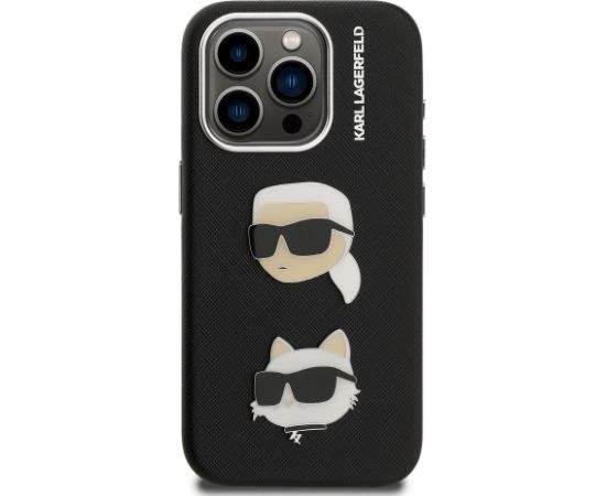 Karl Lagerfeld Grained PU K&CH Heads Case Чехол для Apple iPhone 15 Pro