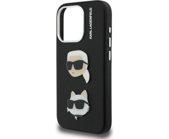 Karl Lagerfeld Grained PU K&CH Heads Case Чехол для Apple iPhone 15 Pro