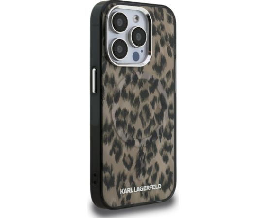 Karl Lagerfeld IML Leopard MagSafe Case Aizsargapvalks priekš Apple iPhone 15 Pro Max