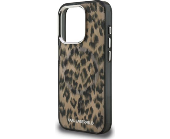 Karl Lagerfeld IML Leopard MagSafe Case Aizsargapvalks priekš Apple iPhone 15 Pro Max