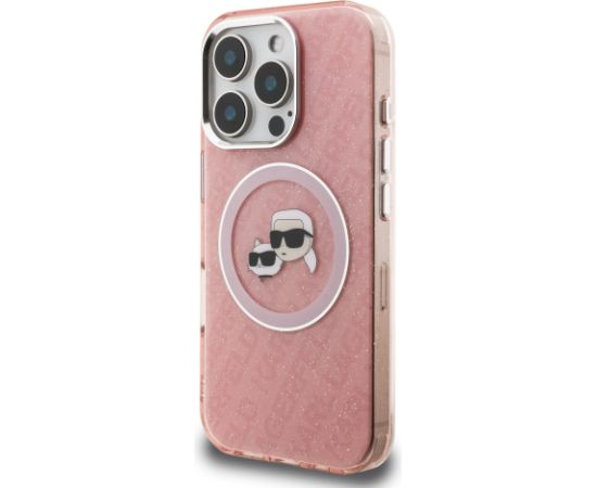 Karl Lagerfeld IML K&CH Heads Repeated Logo MagSafe CaseAizsargapvalks priekš Apple iPhone 16 Pro