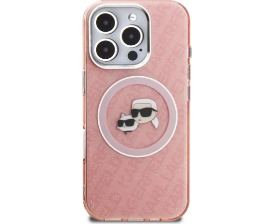 Karl Lagerfeld IML K&CH Heads Repeated Logo MagSafe CaseAizsargapvalks priekš Apple iPhone 16 Pro