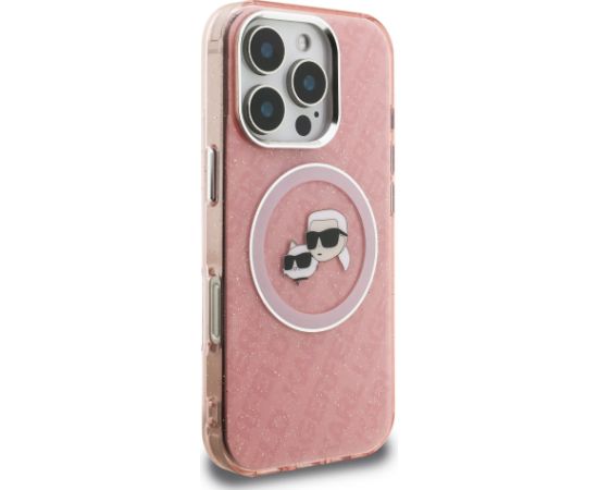 Karl Lagerfeld IML K&CH Heads Repeated Logo MagSafe CaseAizsargapvalks priekš Apple iPhone 16 Pro