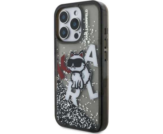 Karl Lagerfeld Liquid Glitter Scattered Choupette Case Aizsargapvalks priekš Apple iPhone 16
