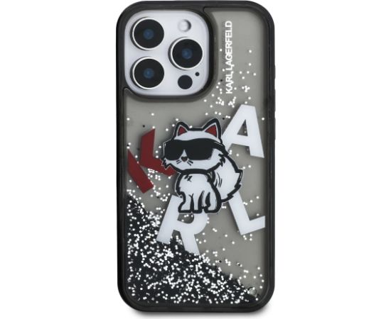 Karl Lagerfeld Liquid Glitter Scattered Choupette Case Aizsargapvalks priekš Apple iPhone 16