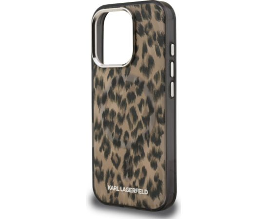 Karl Lagerfeld IML Leopard MagSafe Case Aizsargapvalks priekš Apple iPhone 16 Pro Max