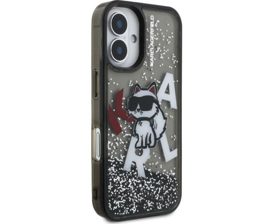 Karl Lagerfeld Liquid Glitter Scattered Choupette Case Aizsargapvalks priekš Apple iPhone 16