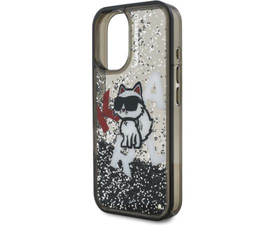 Karl Lagerfeld Liquid Glitter Scattered Choupette Case Aizsargapvalks priekš Apple iPhone 16
