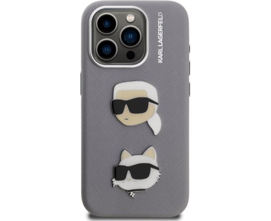 Karl Lagerfeld Grained PU K&CH Heads Case Чехол для Apple iPhone 15 Pro Max