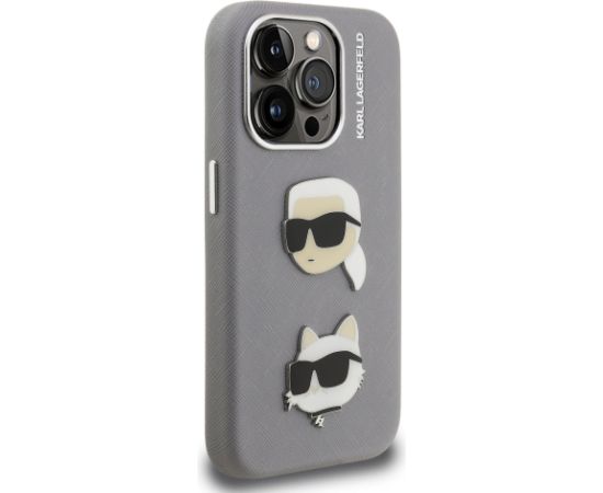 Karl Lagerfeld Grained PU K&CH Heads Case Чехол для Apple iPhone 15 Pro Max