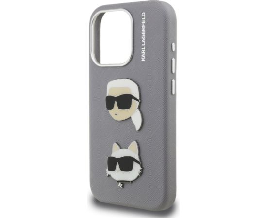 Karl Lagerfeld Grained PU K&CH Heads Case Чехол для Apple iPhone 15 Pro Max