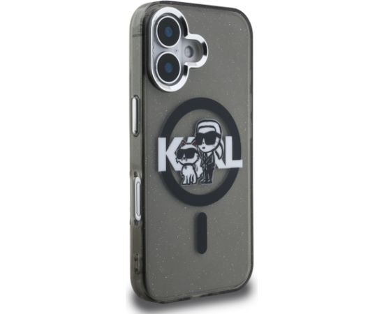 Karl Lagerfeld IML Glitter Karl and Choupette Sketch MagSafe Case Чехол для Apple iPhone 16