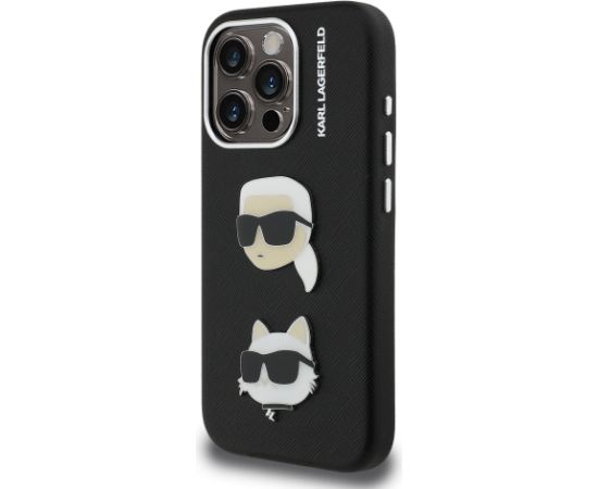 Karl Lagerfeld Grained PU K&CH Heads Case Чехол для Apple iPhone 15 Pro Max Чехлы - альтернативные
