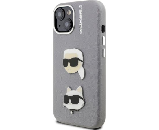 Karl Lagerfeld Grained PU K&CH Heads Case Чехол для Apple iPhone 15