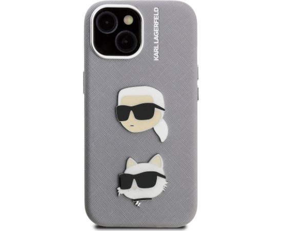 Karl Lagerfeld Grained PU K&CH Heads Case Чехол для Apple iPhone 15