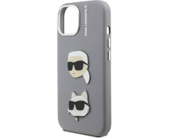 Karl Lagerfeld Grained PU K&CH Heads Case Чехол для Apple iPhone 15
