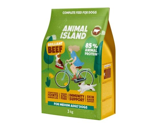 ANIMAL ISLAND Brilliant beef - dry dog food - 3kg