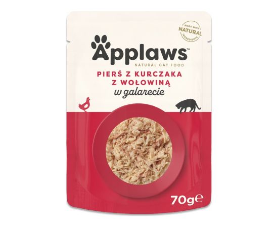 APPLAWS Chicken Breast with Beef in Jelly - wet cat food - 70g