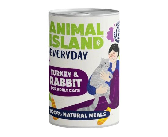 ANIMAL ISLAND Everyday Turkey and rabbit - wet cat food - 400g