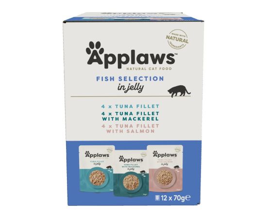 APPLAWS Fish selection multipack in broth - wet cat food - 12x70g