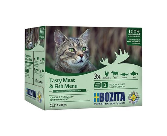 Bozita Kawałki w Sosie z Rybą i Mięsem-12 x 85g