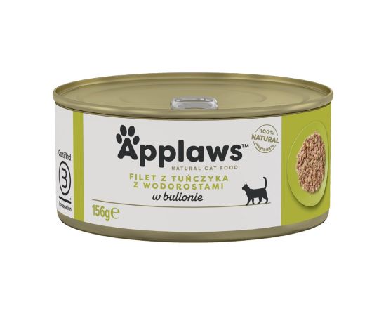 APPLAWS Tuna fillet with seaweed in broth - wet cat food - 156g