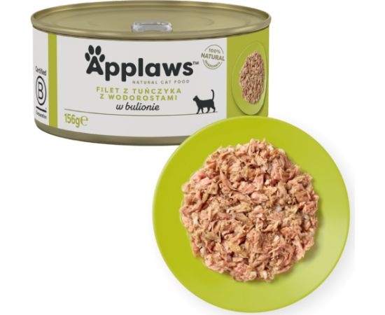 APPLAWS Tuna fillet with seaweed in broth - wet cat food - 156g