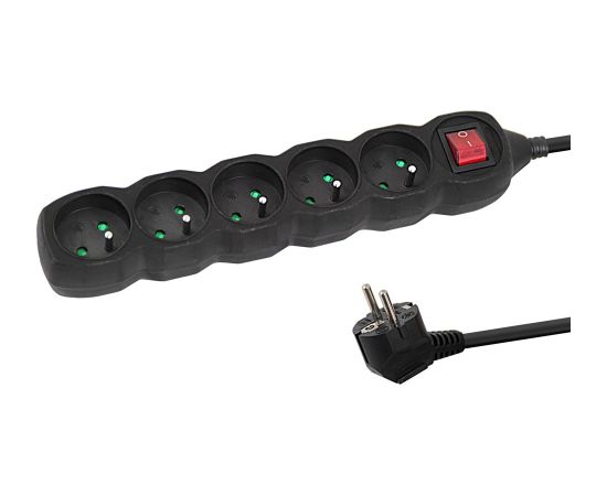 Esperanza ELK216K power extension 5 m 5 AC outlet(s) Indoor Black