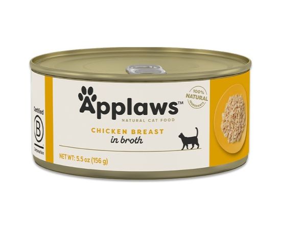 APPLAWS Chicken breast in broth - wet cat food - 156g
