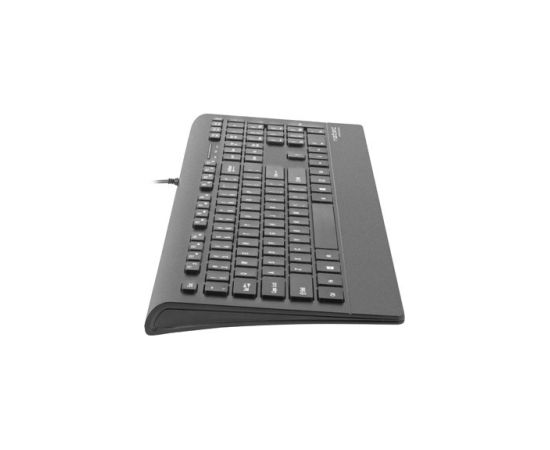 Natec Multimedia Keyboard BARRACUDA slim USB, US layout, black