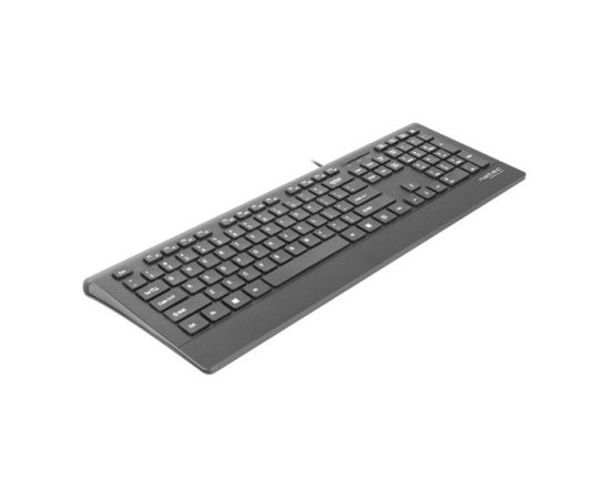 Natec Multimedia Keyboard BARRACUDA slim USB, US layout, black