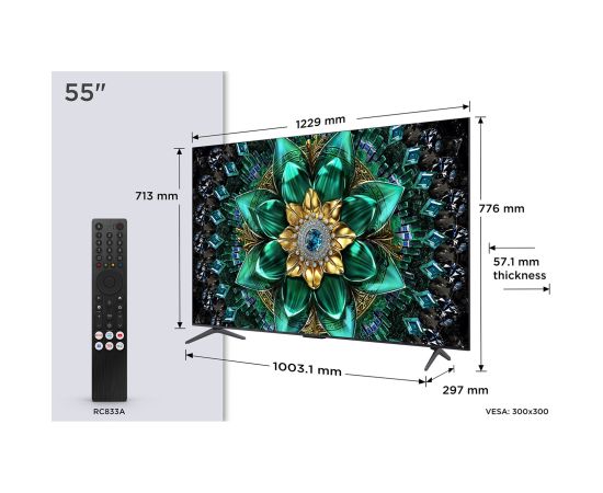 TCL Q6C 55Q6C TV 139.7 cm (55") 4K Ultra HD Smart TV Wi-Fi Metallic