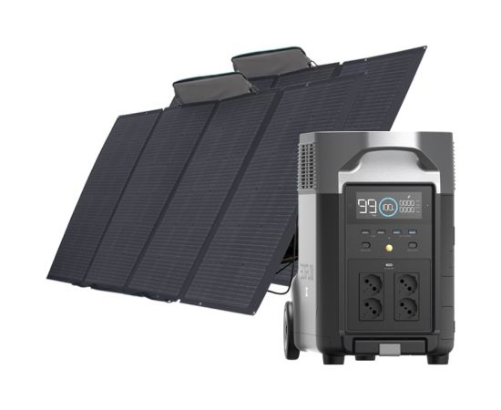 Set: EcoFlow Delta Pro power station + 2x 400W photovoltaic panel.