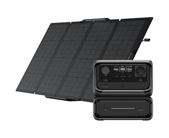 Set: EcoFlow River 3 Max power station + 160W photovoltaic panel.