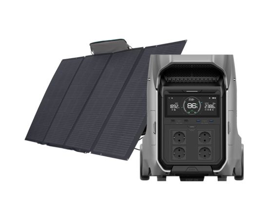 Set: EcoFlow Delta Pro 3 power station + 400W photovoltaic panel.