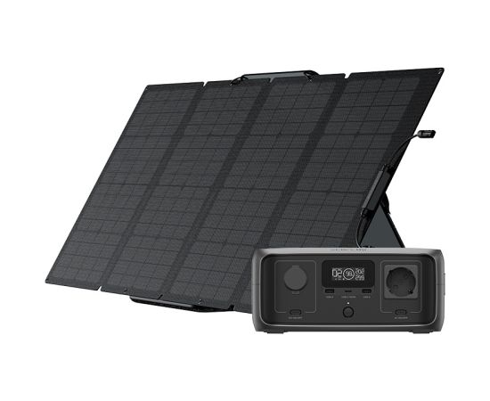 Set: EcoFlow River 3 UPS power station + 160W photovoltaic panel.