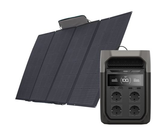 Bundle: Power station EcoFlow Delta 3 + portable solar panel 400W