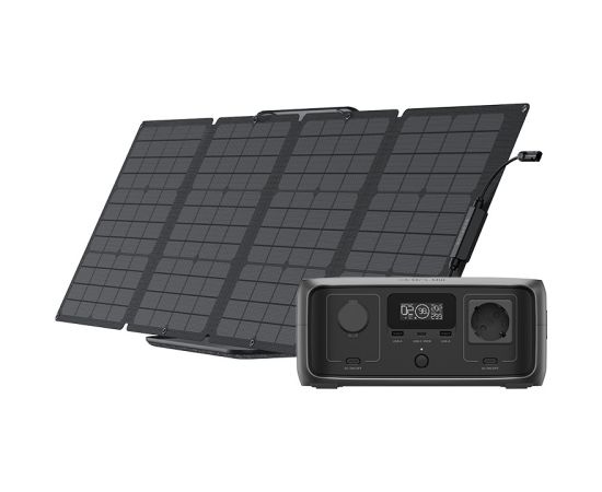 Set: EcoFlow River 3 UPS power station + 110W photovoltaic panel.