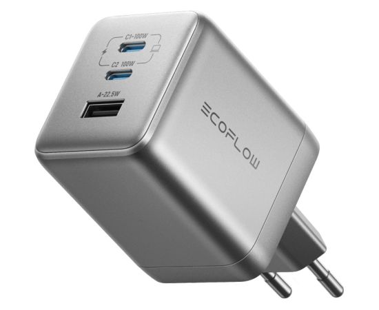 EcoFlow RAPID Pro 100W mains charger, 2xUSB-C, 1xUSB-A, GaN EcoFlow RAPID Pro 100W mains charger, 2xUSB-C, 1xUSB-A, GaN